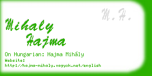 mihaly hajma business card
